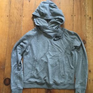 Nike Cowell Neck Gray Hoodie